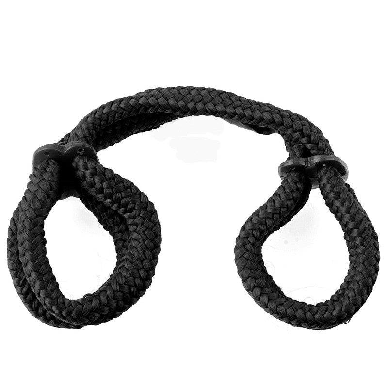 Japanese Silk Love Rope Cuffs - Black