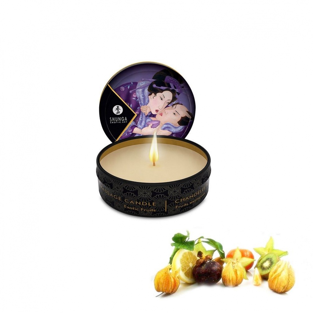 Shunga - Tropical Fruit Massage Candles - 30ml Photos - 3