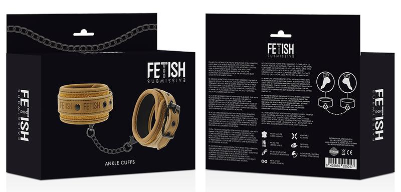 Fetish Submissive - 純素皮革腳銬 - 肉色 照片-7