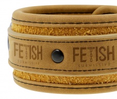 Fetish Submissive - Vegan Leather Cuffs - Meat Color