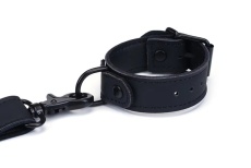 Vegan Fetish - Wrist and neck collar bundling set - Black