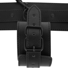 Intense - Faux leather ankle handcuffs - black