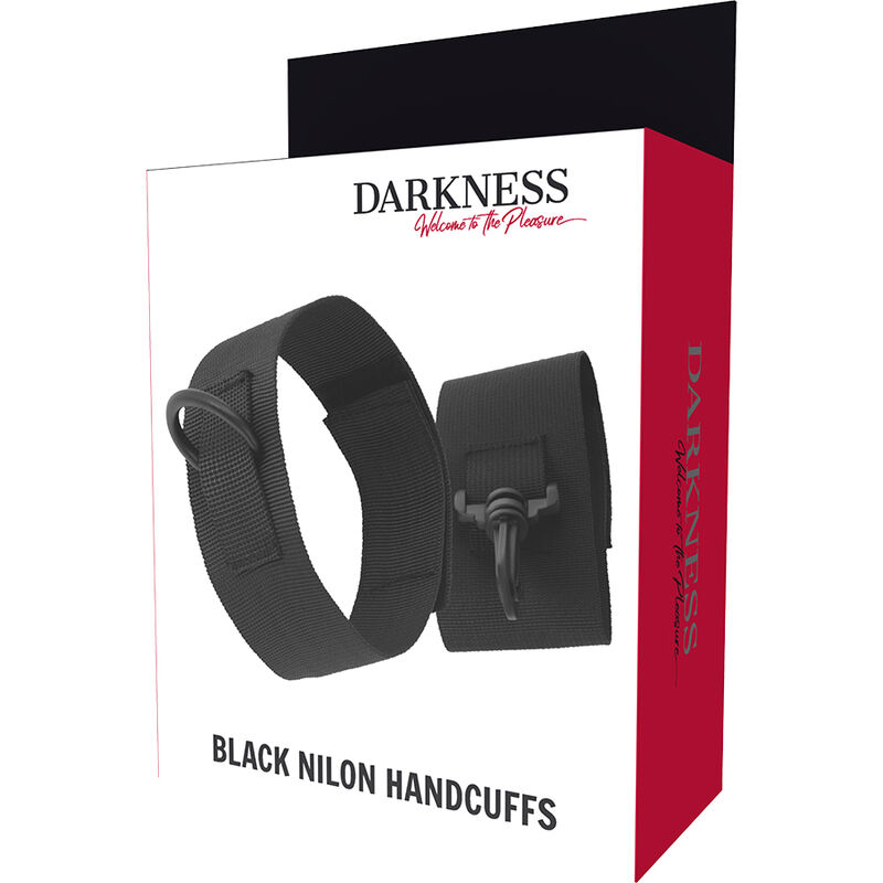 Darkness - 尼龍手銬 - 黑色 照片-3