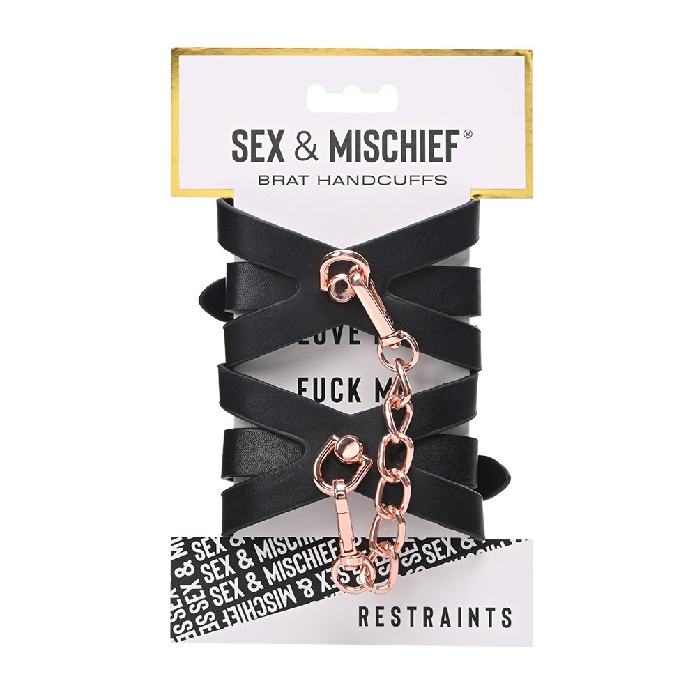 Sex&Mischief - Brat 手銬 - 黑色 照片-4
