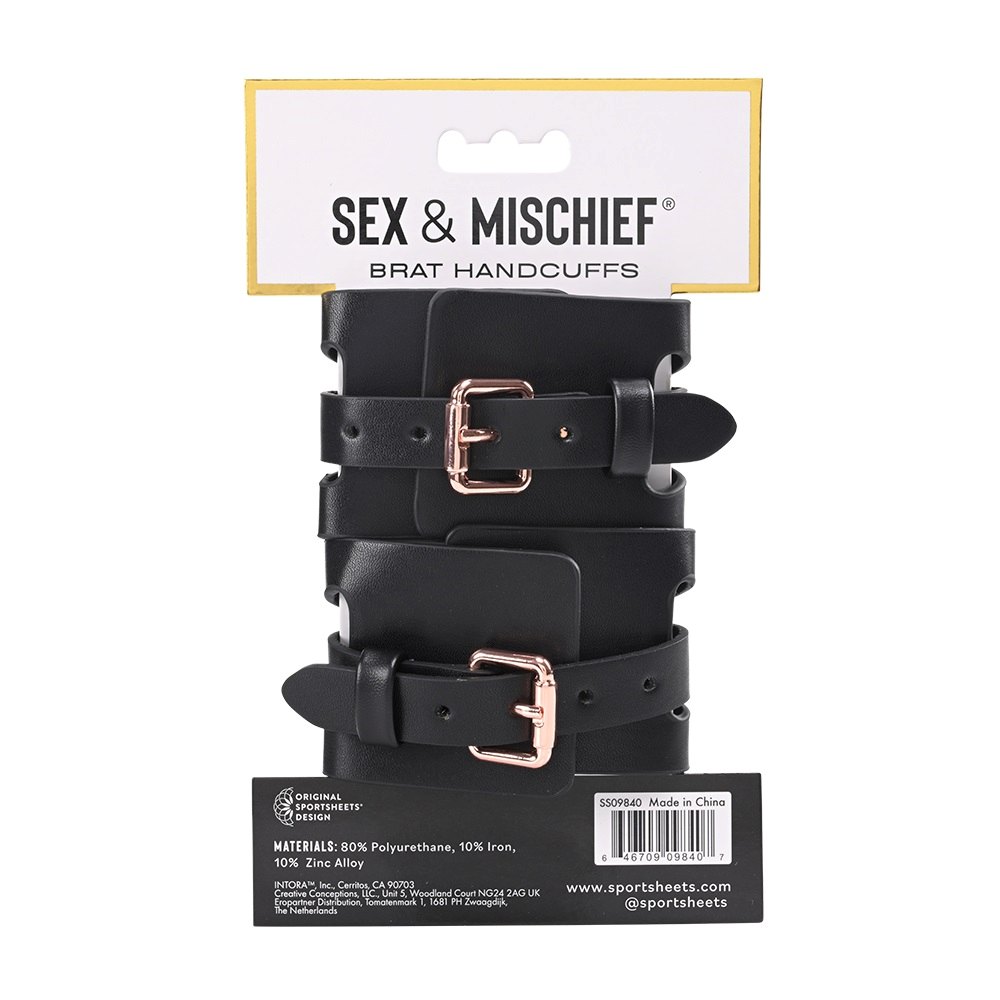 Sex&Mischief - Brat 手銬 - 黑色 照片-5