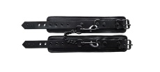 Rouge - Leather Handcuffs - Ink Black