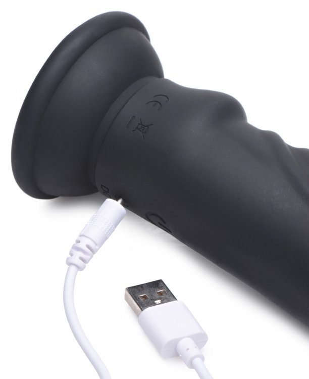 Zeus Electrosex - E-Stim Pro 5X 遙控電擊震動仿真陽具 - 黑色 照片-8