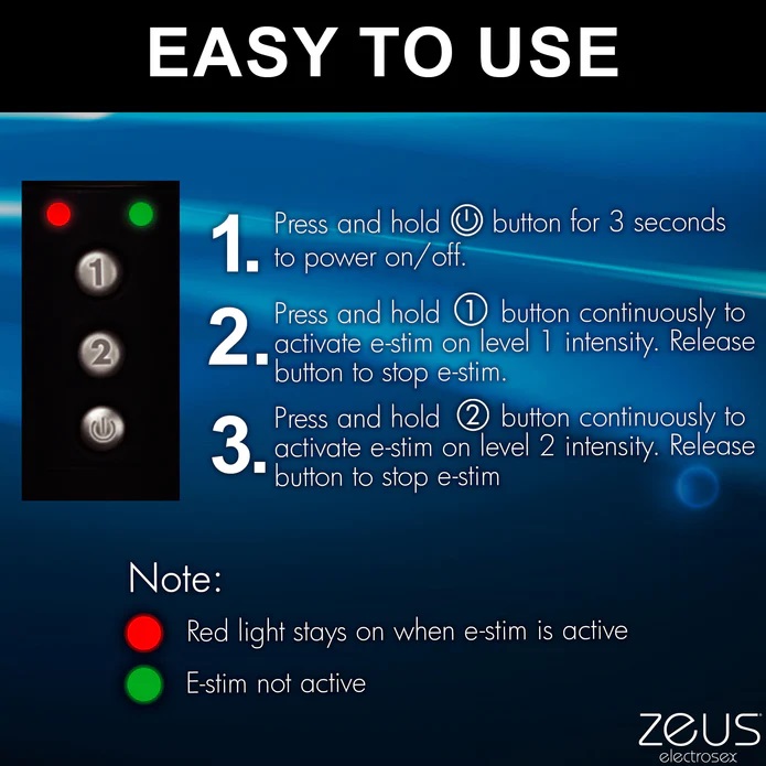 Zeus Electrosex - 電刺激短棍 - 黑色 照片-7