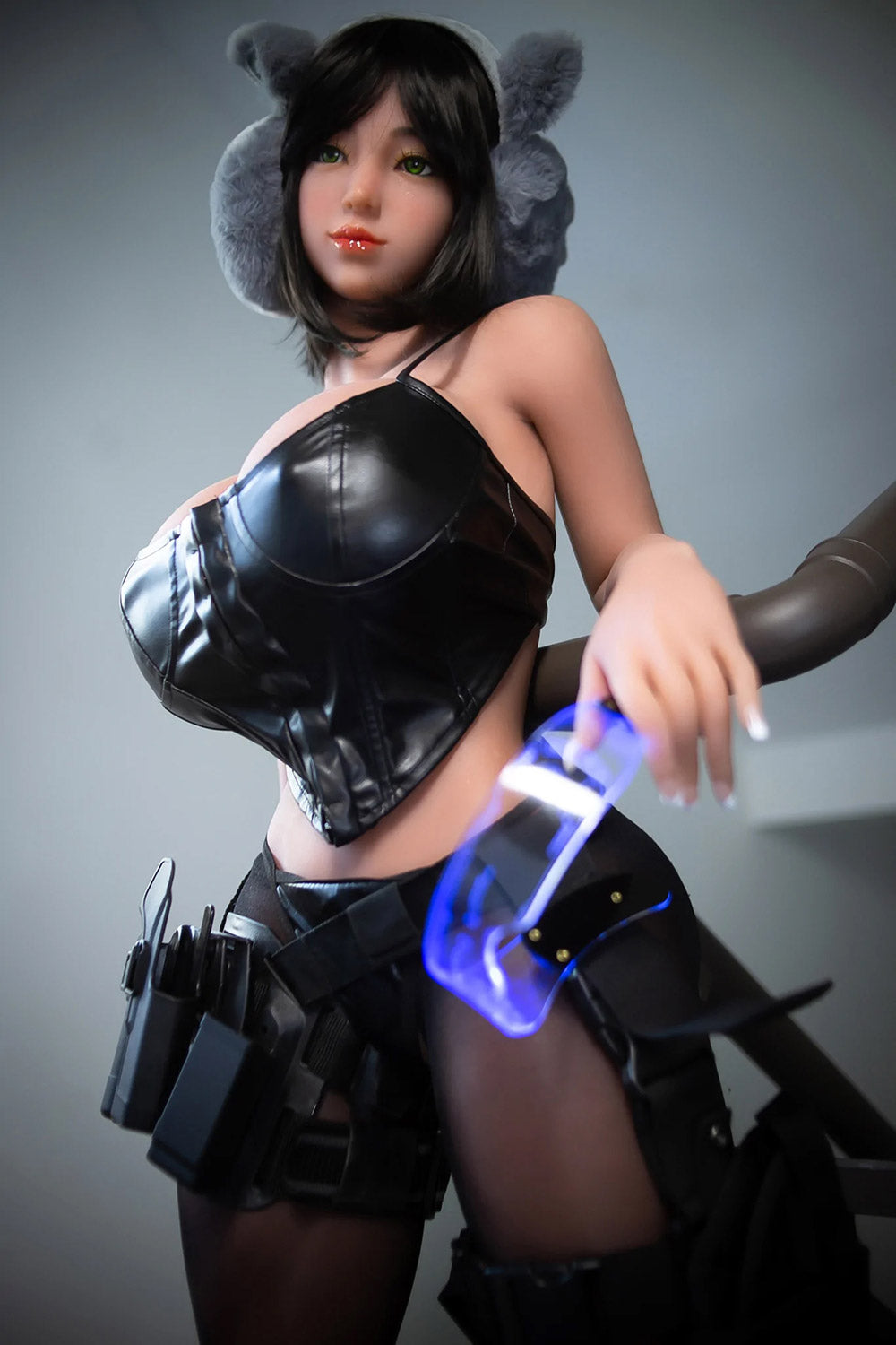 US Stock - RIDMII 163cm Stephine Unique Design Jelly Breasts Sex Doll Silicone Head Short Hair Love Doll