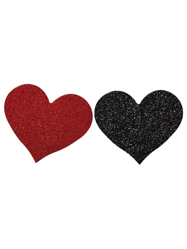 Nipplicious Heart Shaped Glitter Pasties 2pk